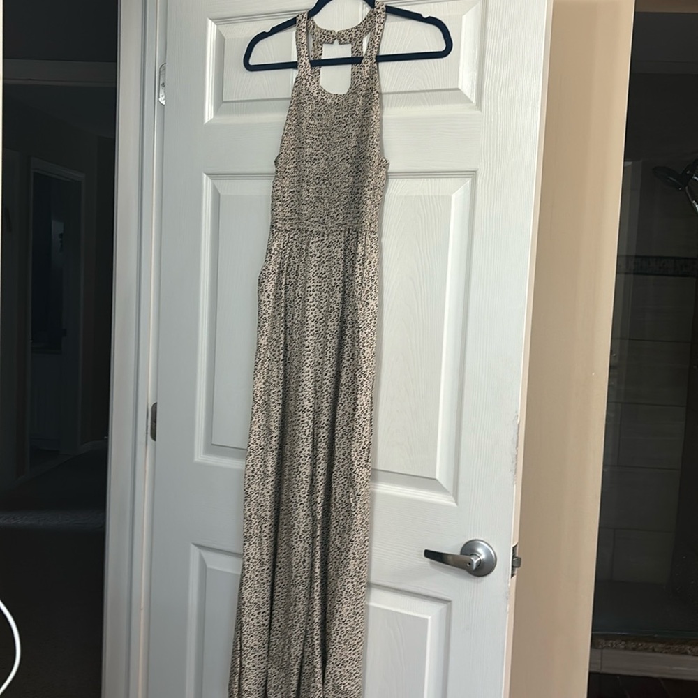 Jessica Simpson jumpsuit  tan and black